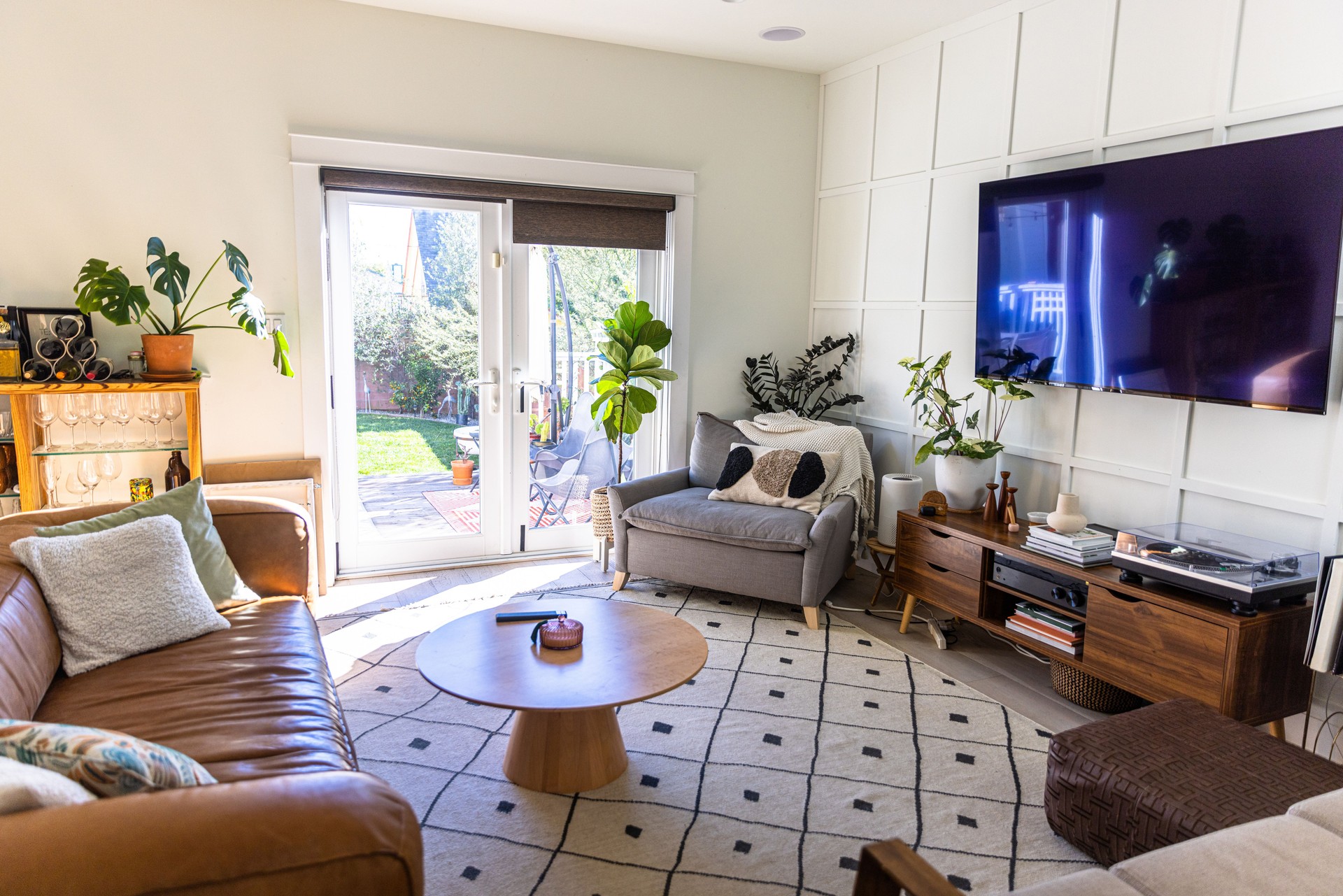 Luxury Living Room in Bright Modern Craftsman Home